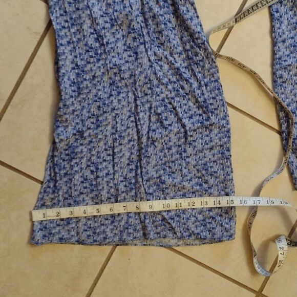 Nic+Zoe Palazzo Waterfall wide leg pants blue pattern - Picture 8 of 11